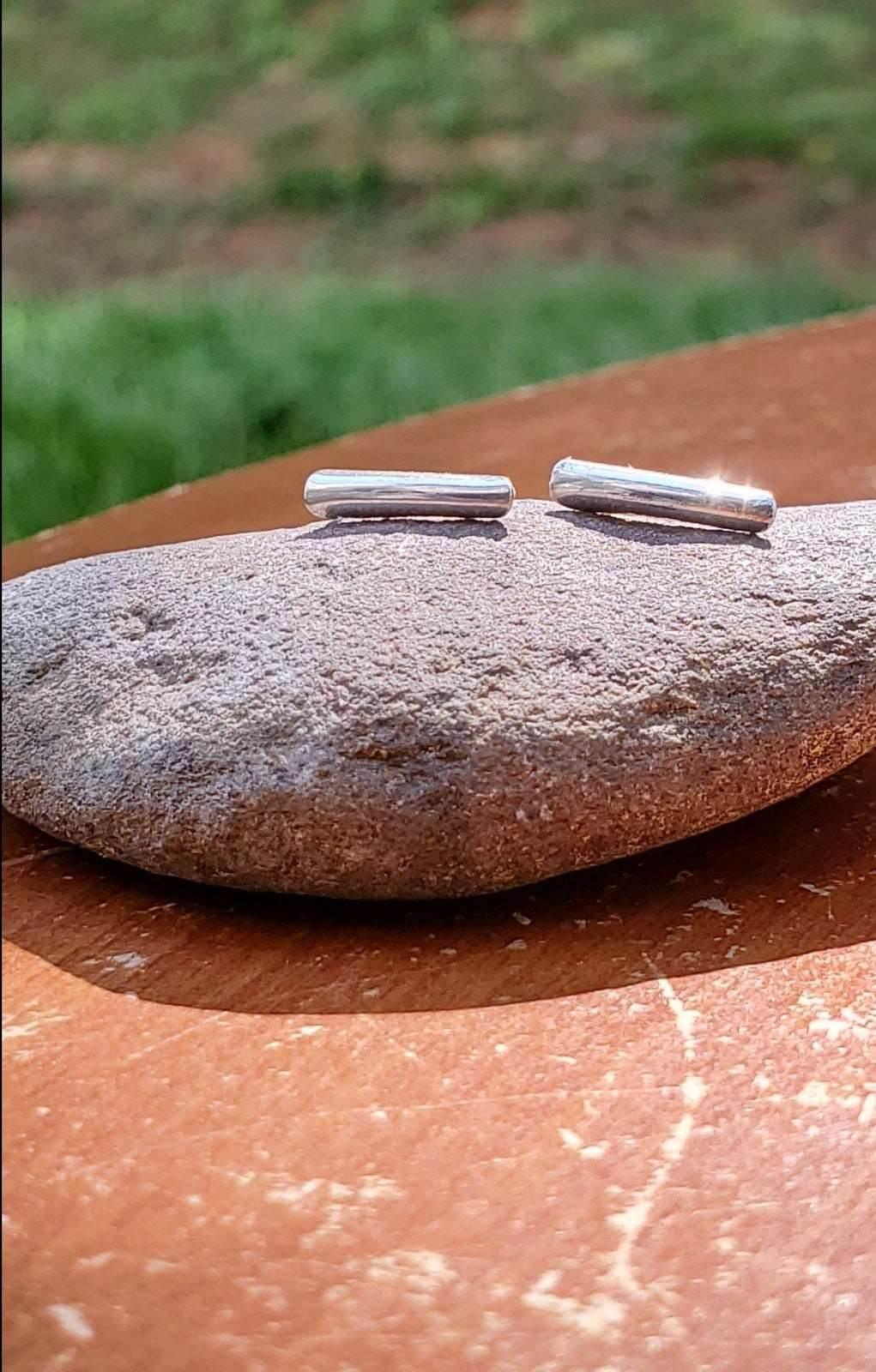 Angle Stud Earrings | Sterling Silver Studs | Unisex & Versatile - Jiana Deon