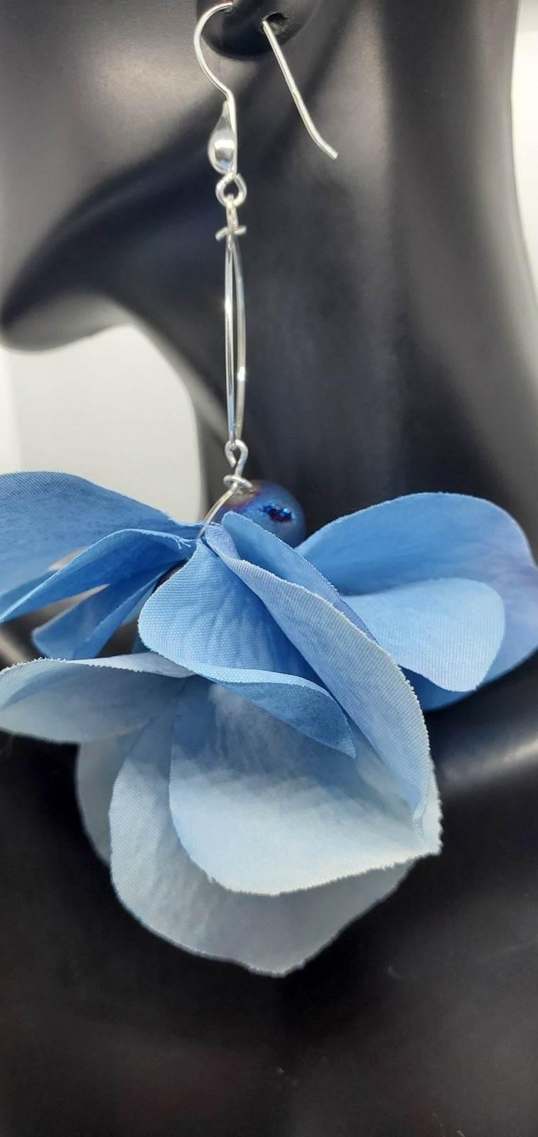 Blue Petal Dream Dangle Earrings - Jiana Deon