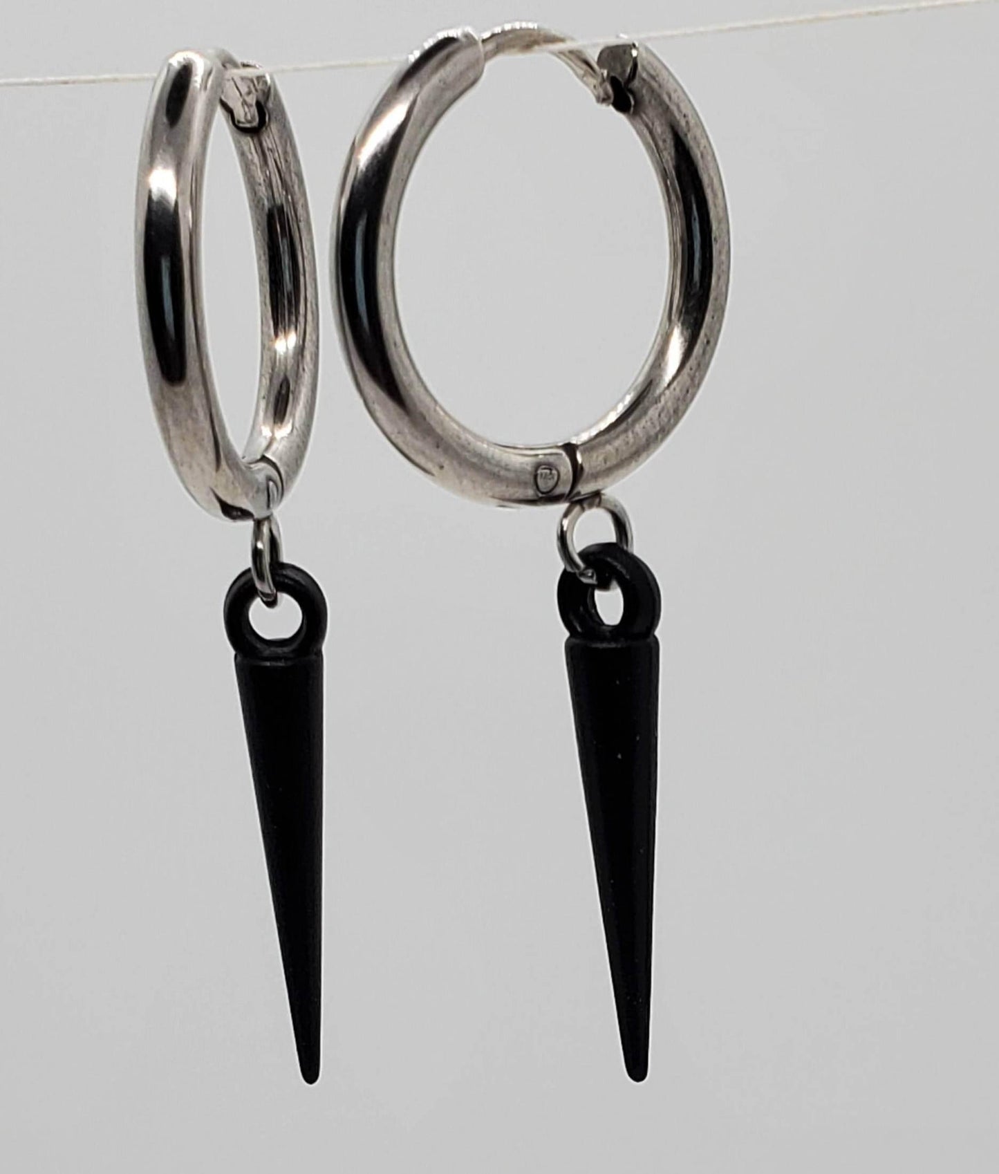 Hoop Spike Earrings | Unisex Stainless Steel Earrings | Edgy & Chic - Jiana Deon