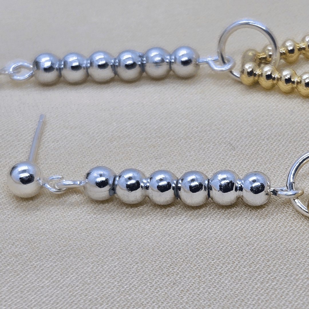 Geo Earrings | Modern Geometric Earrings | Silver & Gold - Jiana Deon