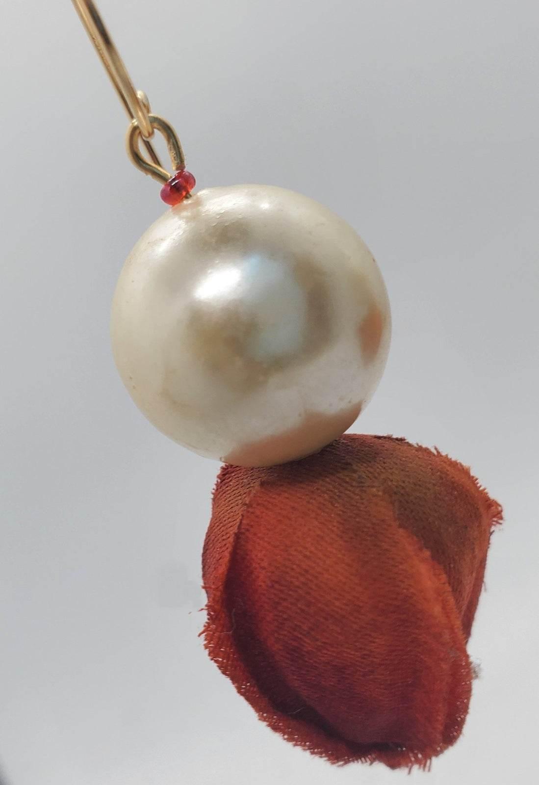 Flower Bud Pearl Earrings | Statement Pearl Earrings | Elegant Floral Design - Jiana Deon