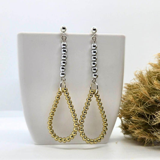 Geo Earrings | Modern Geometric Earrings | Silver & Gold - Jiana Deon