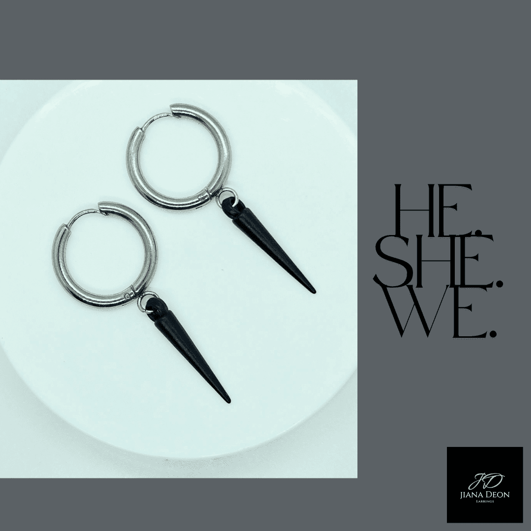Hoop Spike Earrings | Unisex Stainless Steel Earrings | Edgy & Chic - Jiana Deon