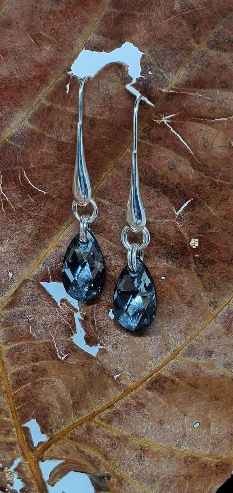 Jannet Dangle Earrings | Swarovski Crystal Earrings | Edgy & Elegant - Jiana Deon