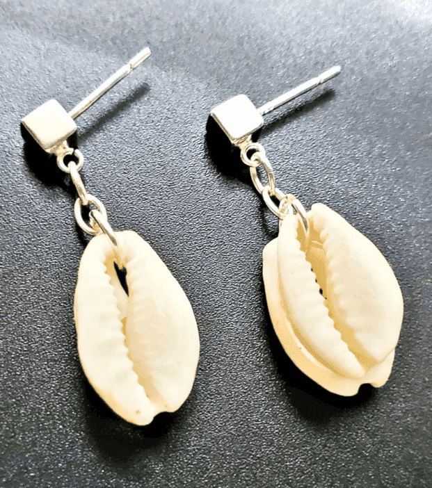 Men's Seashell Earrings | Nature-Inspired Style | Sterling Silver | Unique Gift - Jiana Deon