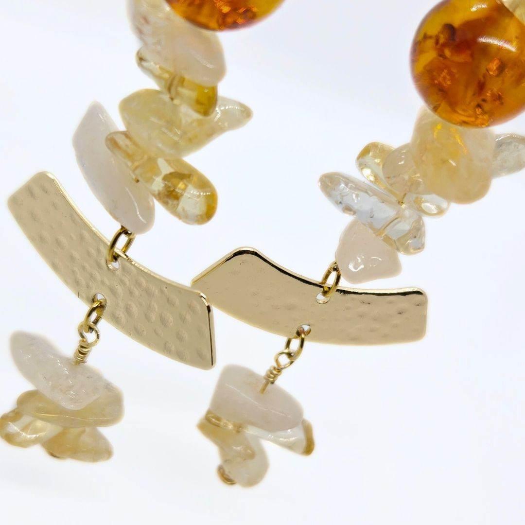 Sirena Earrings: Citrine & Gold Dangle Earrings - Jiana Deon