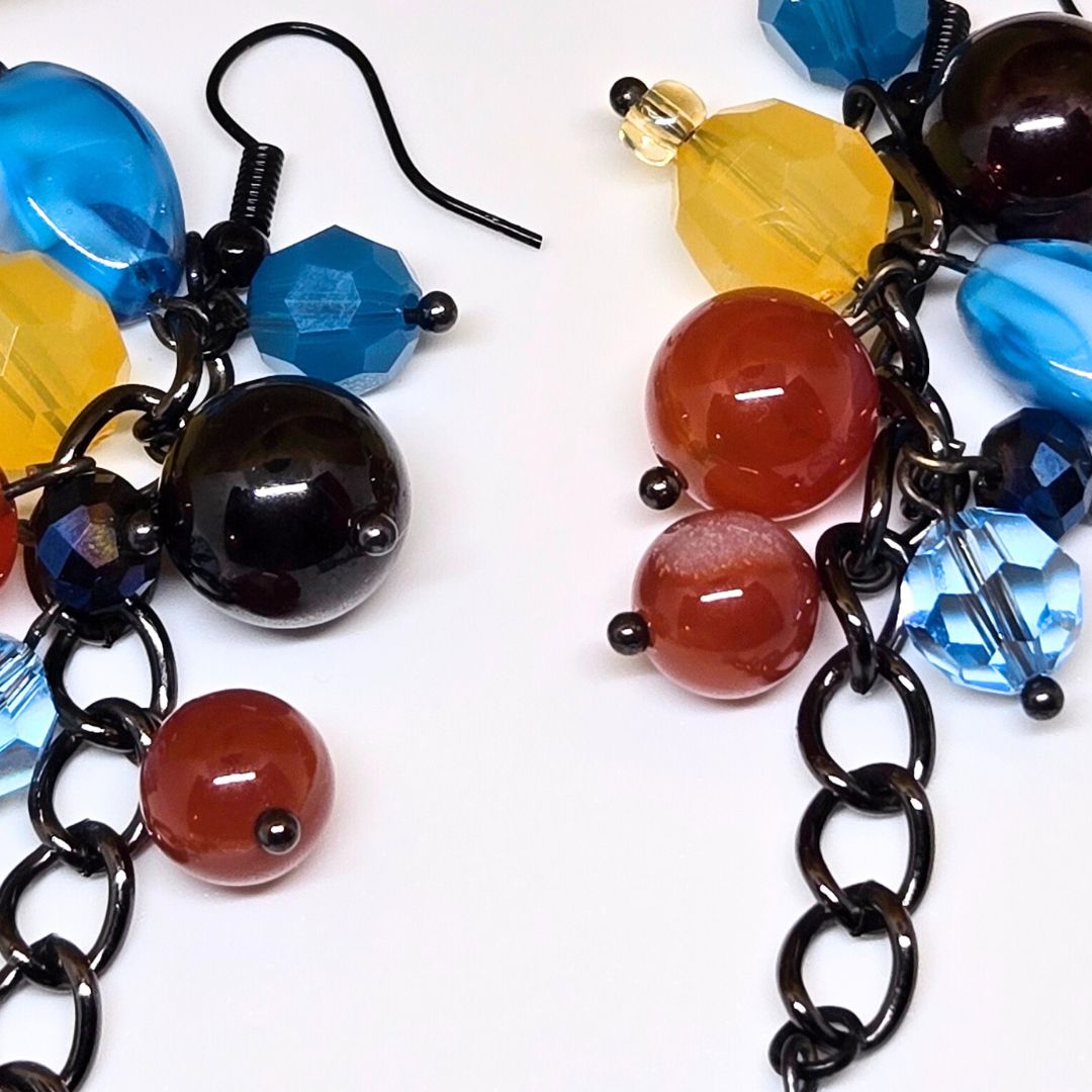 Vibrant Vixen Earrings | Boho Beaded Dangle Earrings | Colorful Statement
