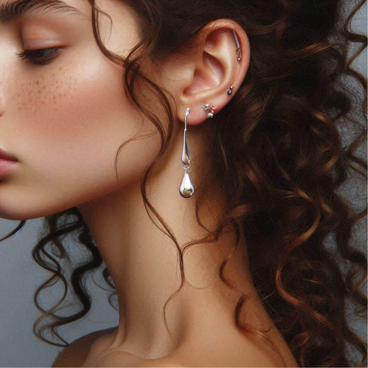 Sterling Silver Teardrop Earrings | Classic & Versatile | Everyday Elegance - Jiana Deon