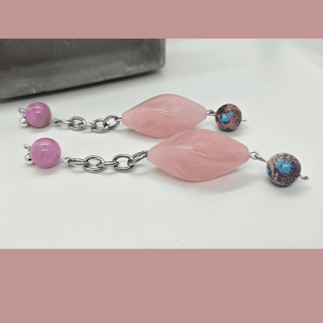 Blended Pink Dangles | Pink Multicolor - Jiana Deon