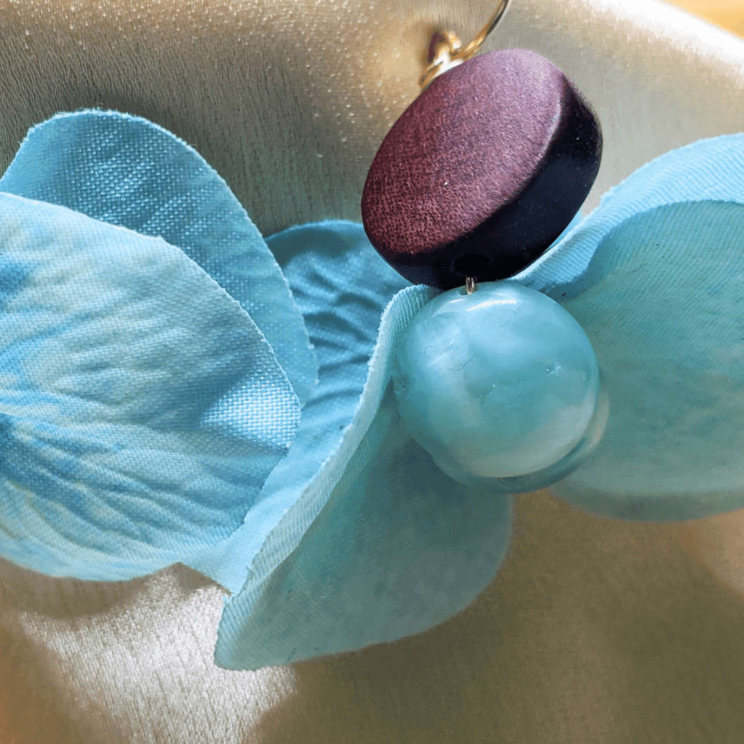 Green Petal Mix Dangles | Spring & Summer Earrings | Floral Dangle Earrings | Gift - Jiana Deon