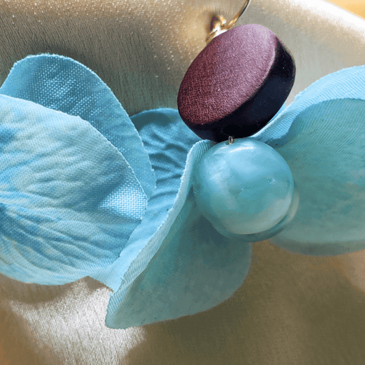 Green Petal Mix Dangles | Spring & Summer Earrings | Floral Dangle Earrings | Gift - Jiana Deon