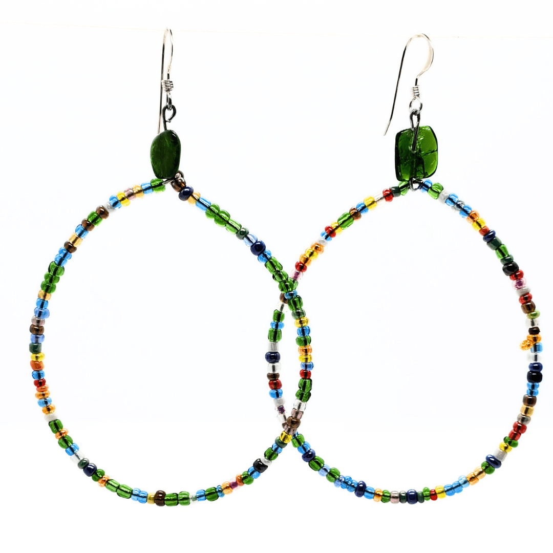 Women's Bursting Multi Color Hoops