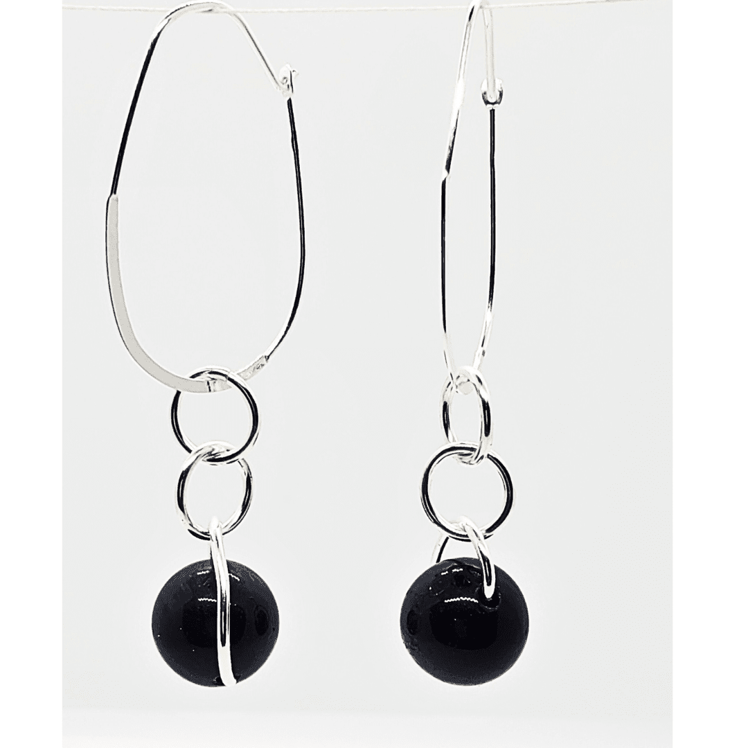 Blue Tiger's Eye Drop Earrings | Sterling Silver | Statement Jewelry - Jiana Deon