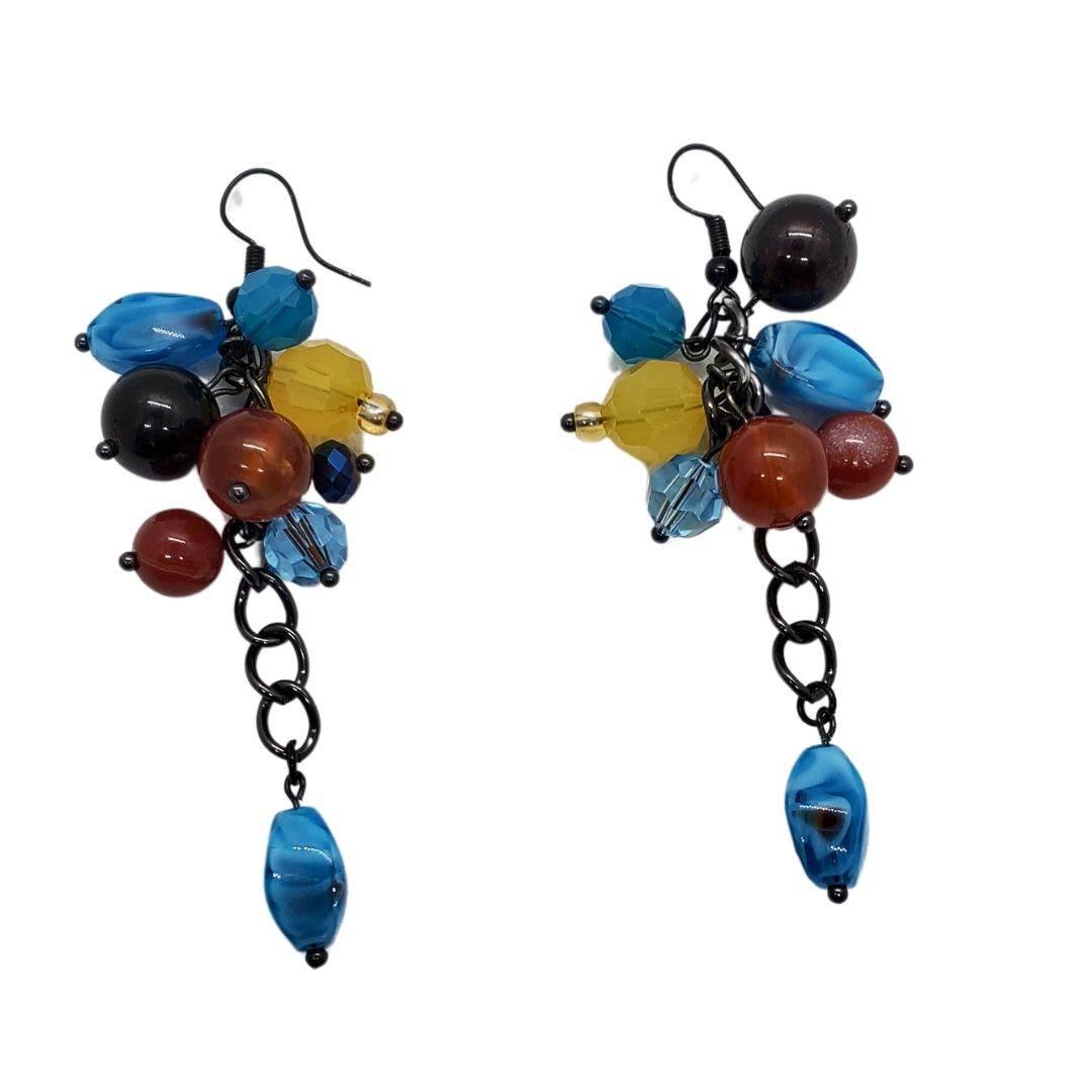 Vibrant Vixen Earrings | Boho Beaded Dangle Earrings | Colorful Statement - Jiana Deon