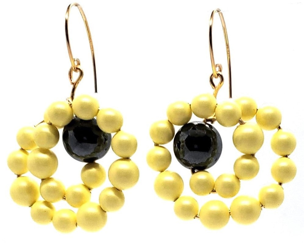 Lemon Bead Dangles - Yellow