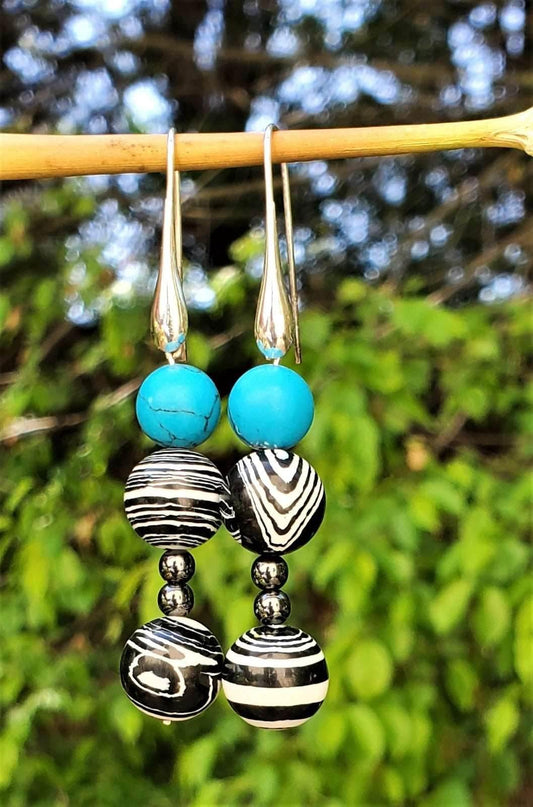 Robin Dangle Earrings | Colorful Gemstone Earrings | Sterling Silver | Versatile Style - Jiana Deon