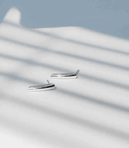 Angle Stud Earrings | Sterling Silver Studs | Unisex & Versatile - Jiana Deon
