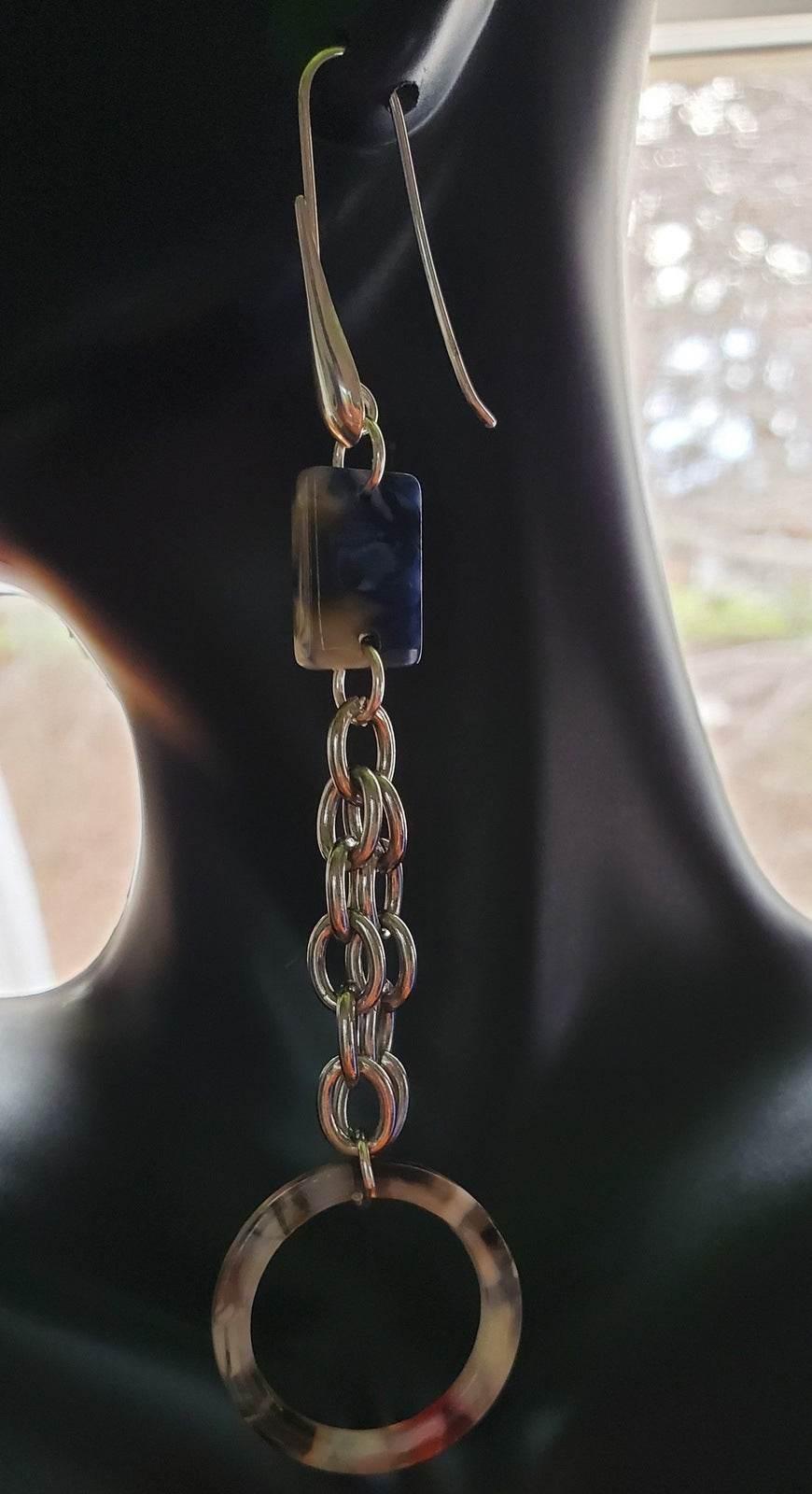 Sasha Dangle Earrings | Edgy, Classy & Sassy | Acetate Statement Earrings - Jiana Deon