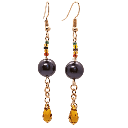 Bisa Drop Earrings | Bohemian Crystal Earrings | Colorful & Versatile | All Seasons - Jiana Deon
