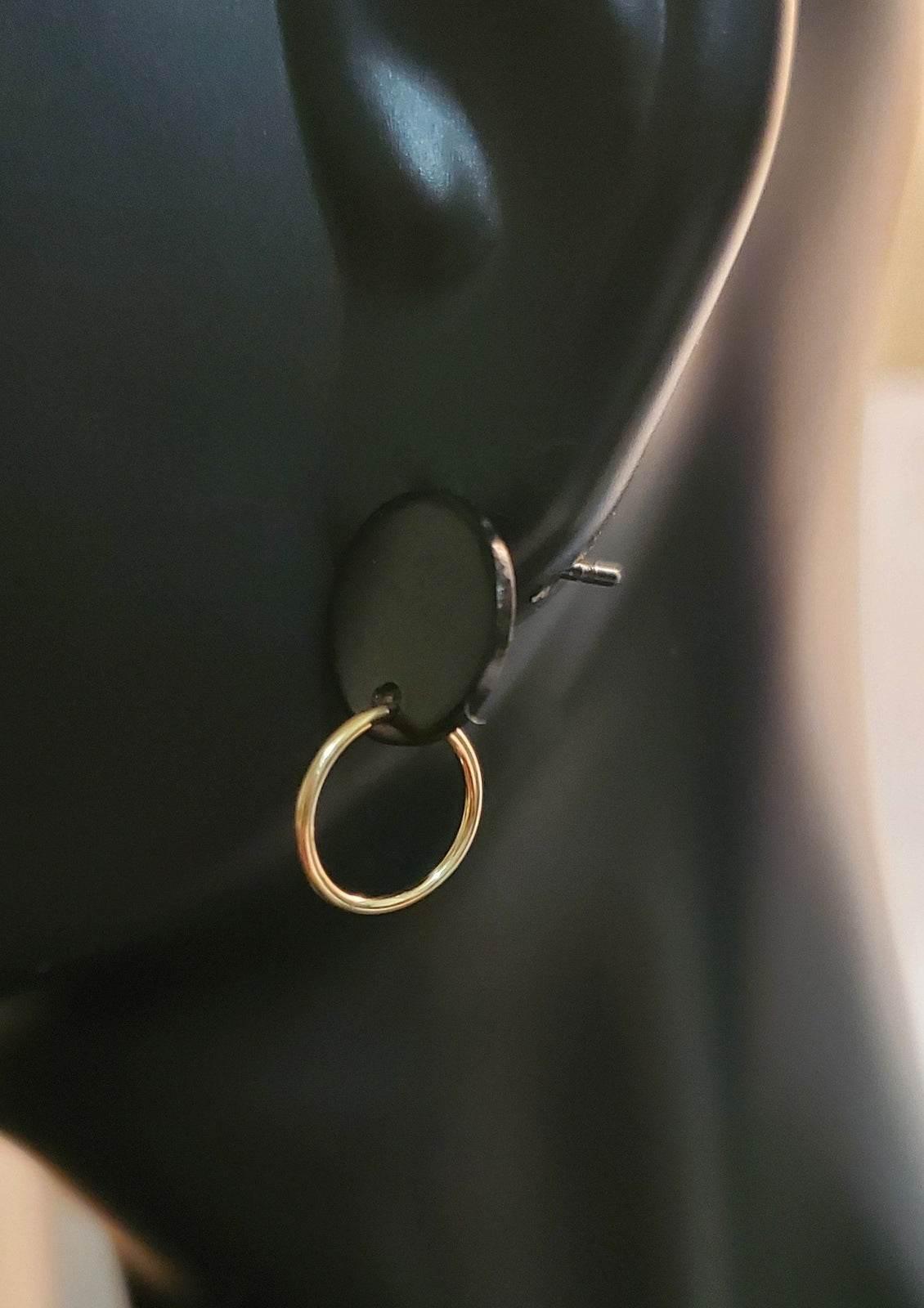 Men's Black & Gold Ring Studs | Minimalist & Sophisticated | Timeless Style - Unsex - Jiana Deon