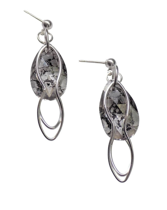 Desi Dangle Earrings | Swarovski Crystal & Sterling Silver | Elegant & Bold - Jiana Deon
