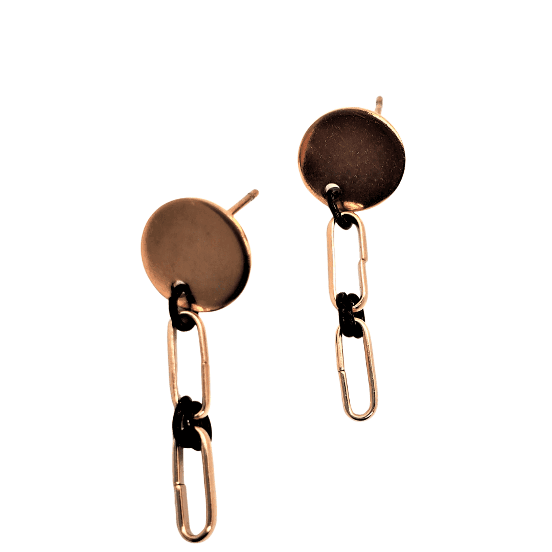 Men's Rose Gold Link Studs | Modern & Sophisticated | Timeless Style - Jiana Deon