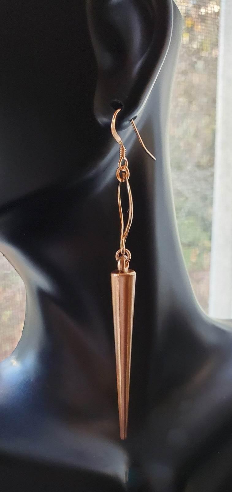 Spike Drop Earrings | Gold Spike Earrings | Edgy & Chic | Versatile Style - Jiana Deon