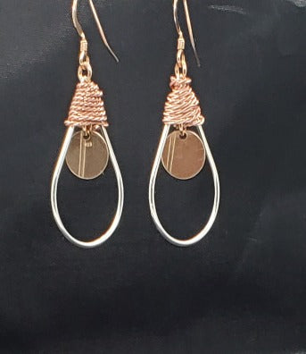 Rose Pear Drop Earrings