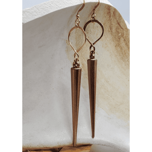 Spike Drop Earrings | Gold Spike Earrings | Edgy & Chic | Versatile Style - Jiana Deon