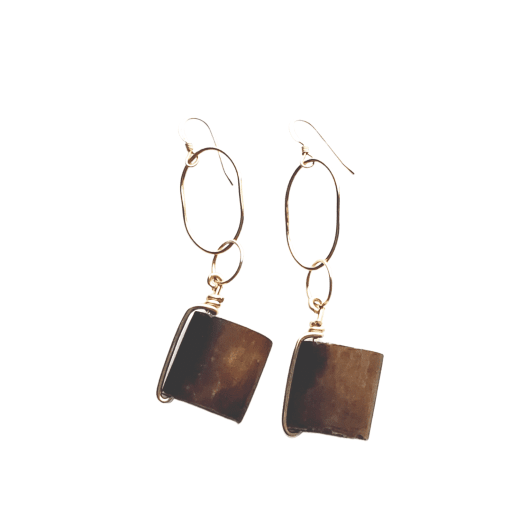Tab earring photo, handmade earrings, wooden earrings for women, Wooden Tab Dangle Earrings