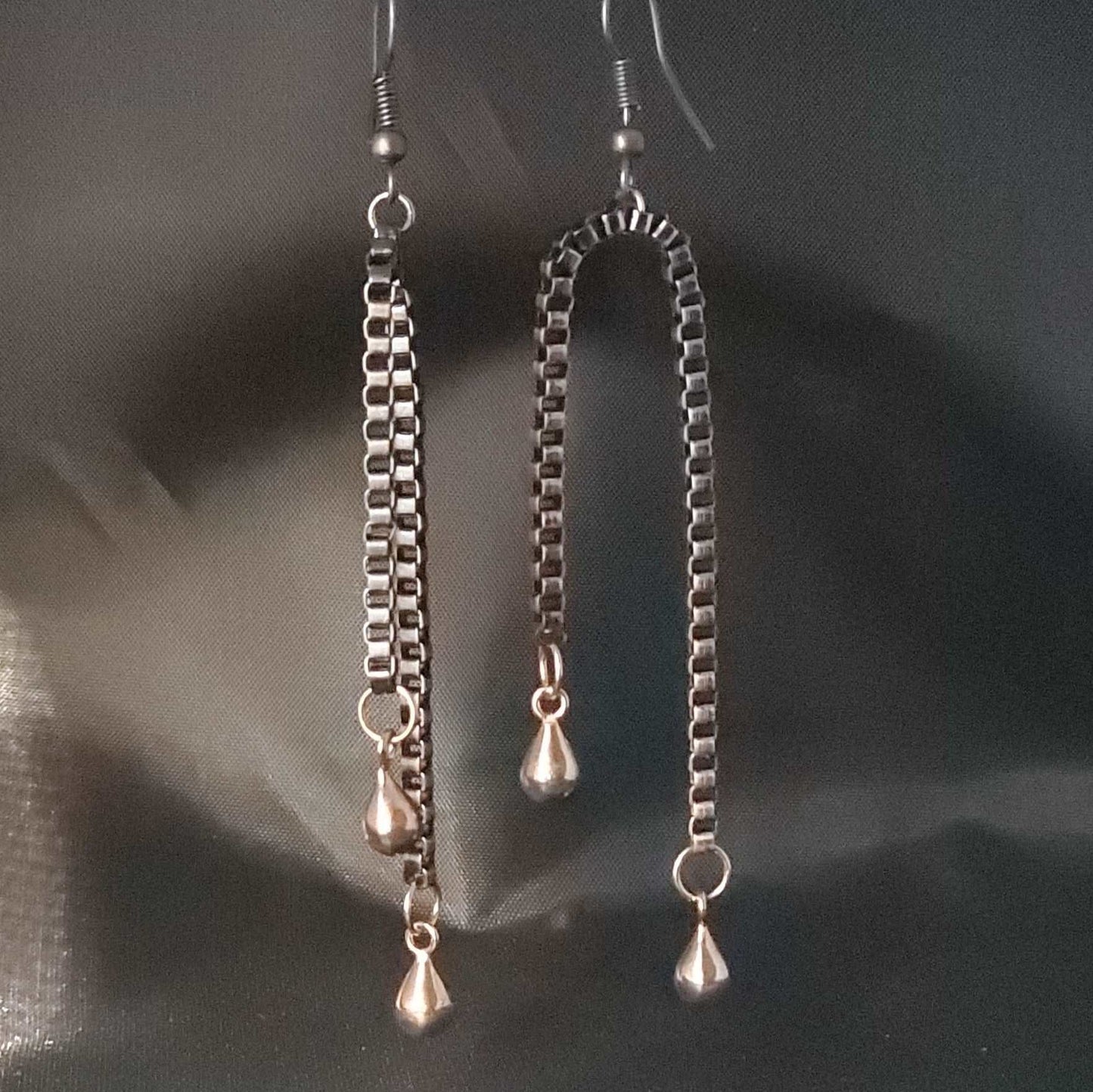 Copper Chain Dangle Earrings