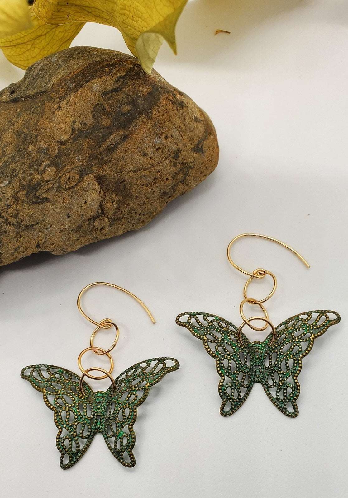 Earrings for women, Butterfly Dangle Earrings, Earring Display Photo