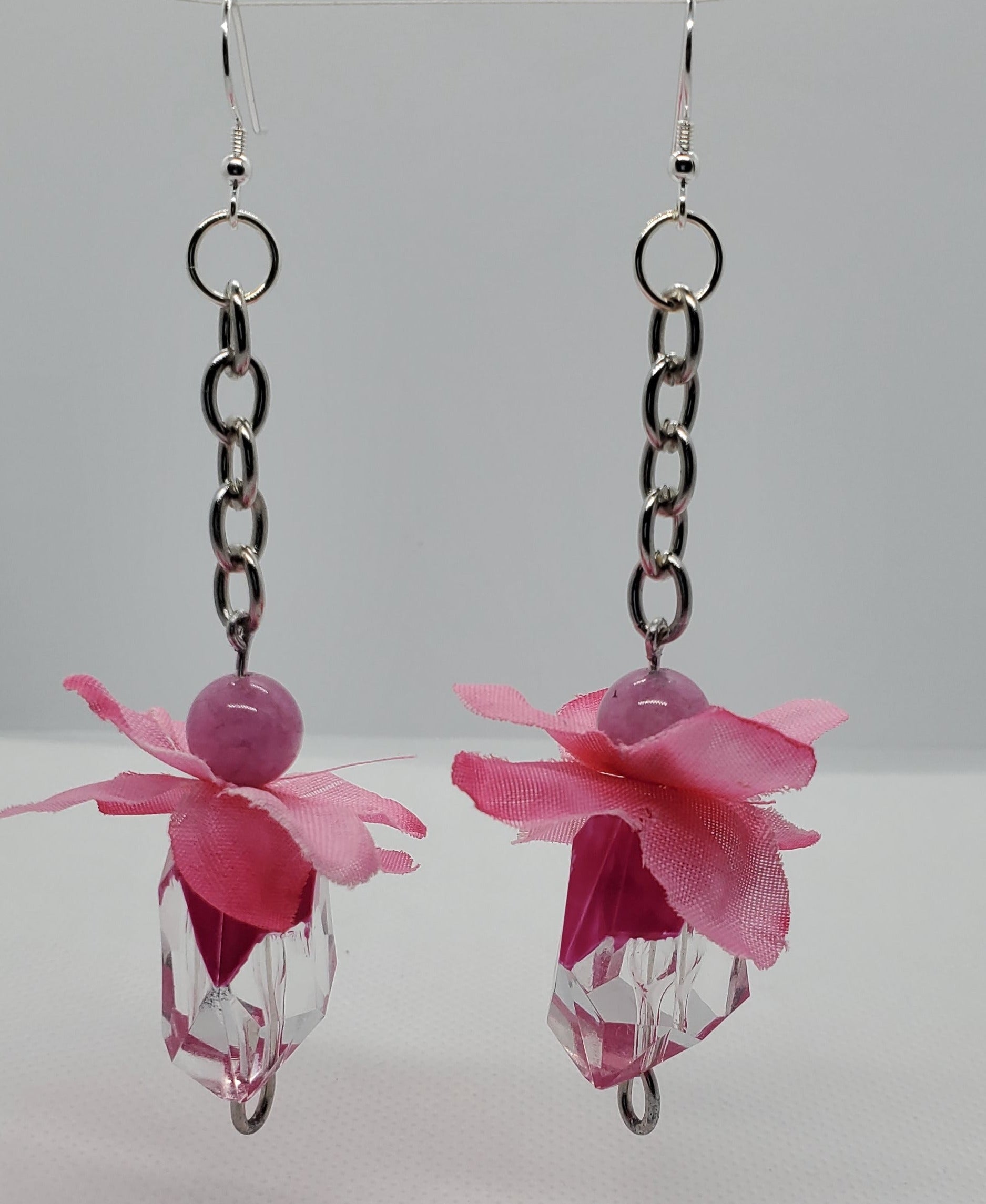 Womens Pretty Pink Dangles