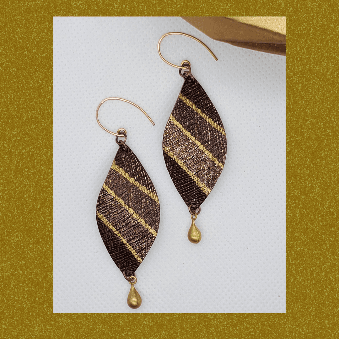 Bronze Chic Dangles - Brown and Gold