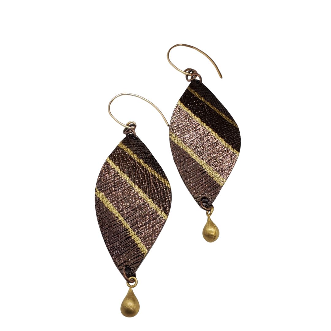 Bronze Chic Dangles - Brown and Gold