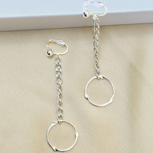 Chain Reaction Dangle Earrings - Silver