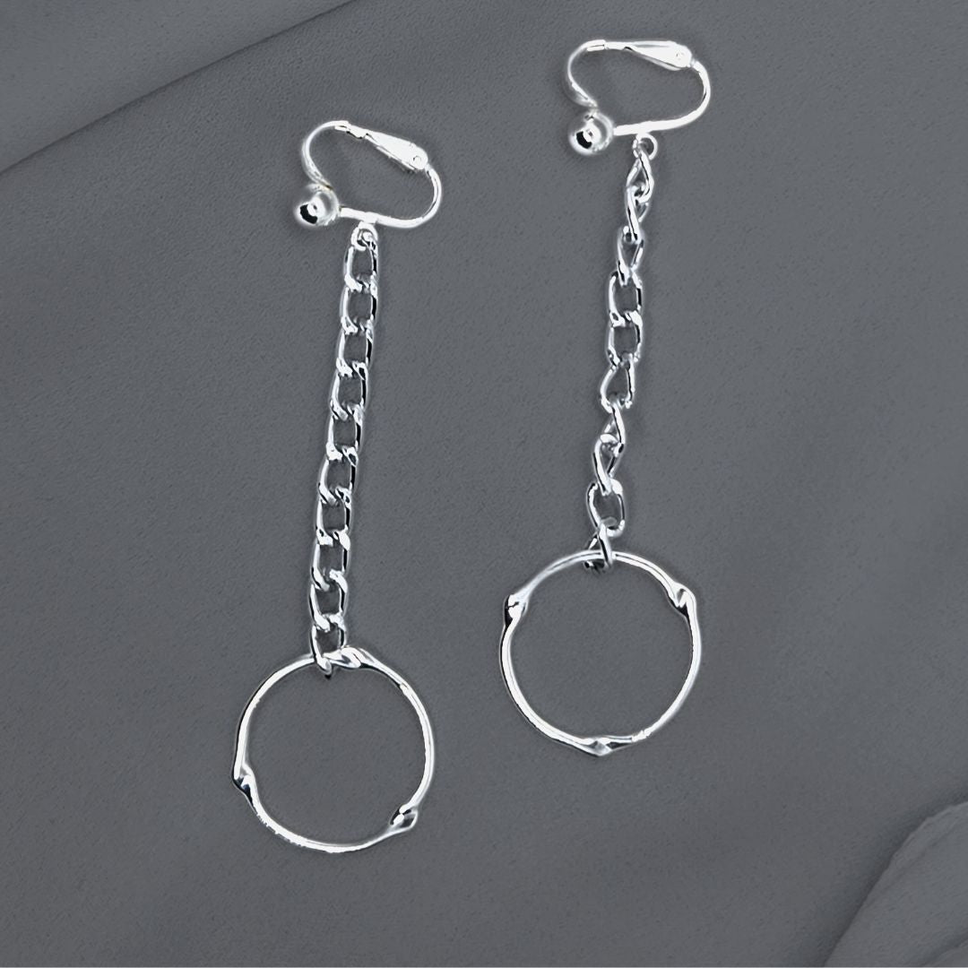 Chain Reaction Dangle Earrings - Silver