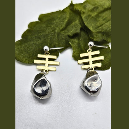 Nugget Dangles - Gold & Silver