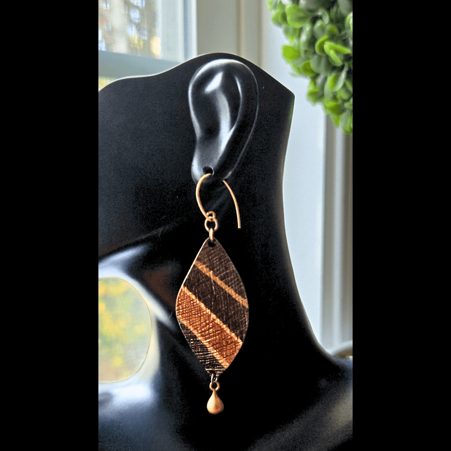 Bronze Chic Dangles - Brown and Gold