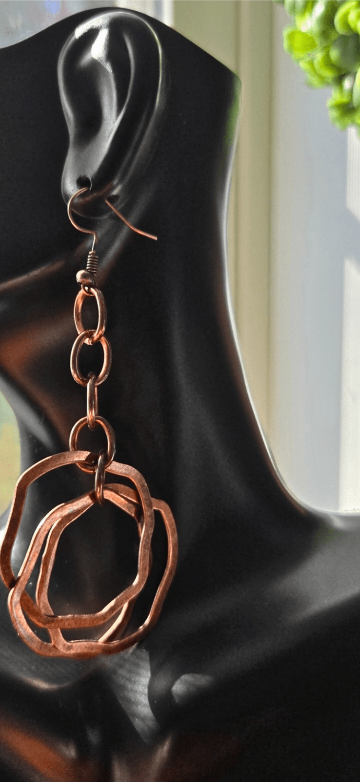 Vintage Copper Dangle Earrings