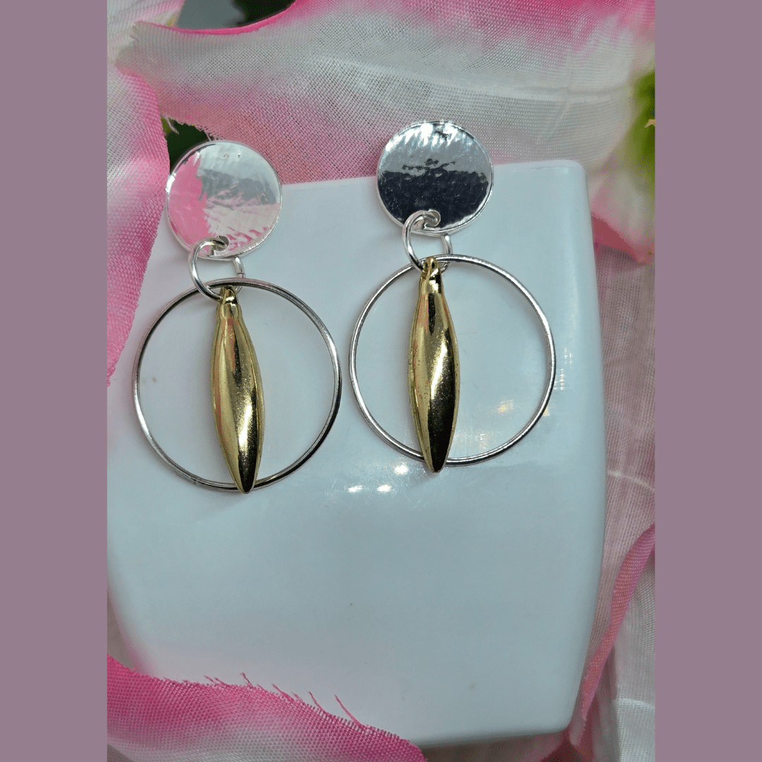 Deylan Earrings - Silver & Gold