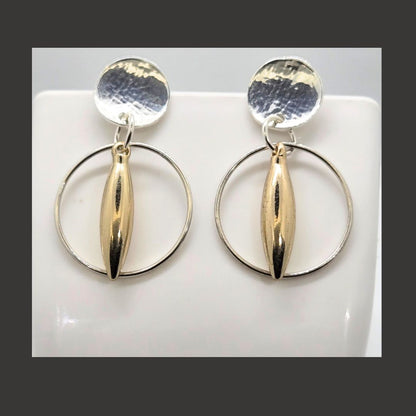 Deylan Earrings - Silver & Gold