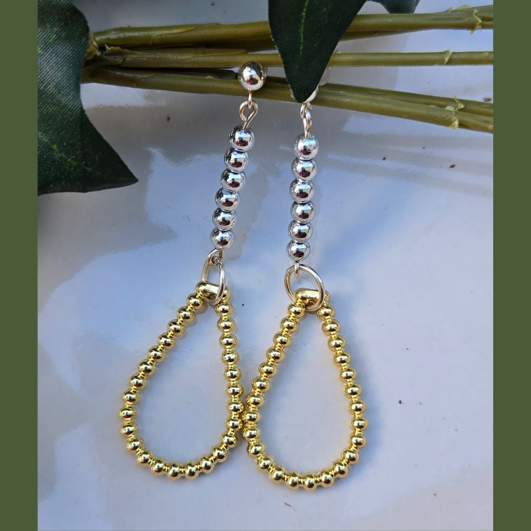 Geo Earrings | Modern Geometric Earrings | Silver & Gold