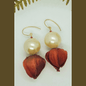 Flower Bud Pearl Earrings | Statement Pearl Earrings | Elegant Floral Design