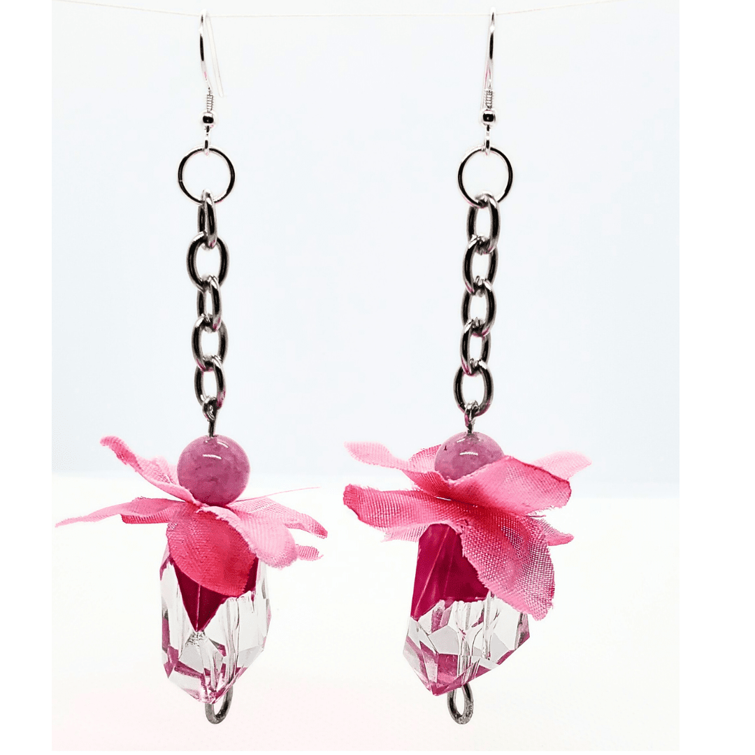 Womens Pretty Pink Dangles