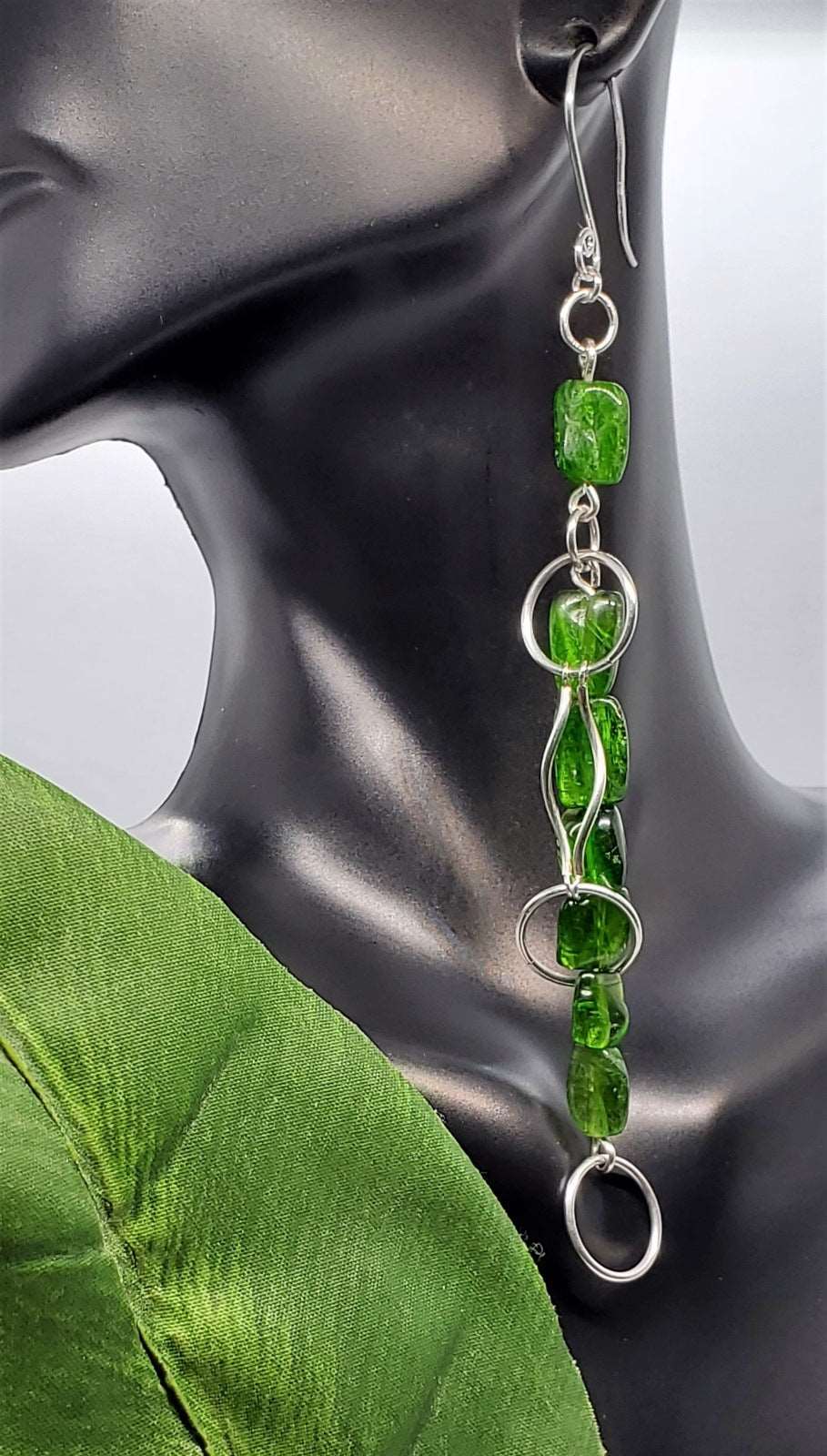 Photo of bust wearing handmade earrings, Vale Dangle Earrings, Earrings for women, unique earrings of 2024