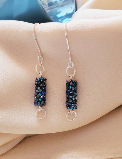 Blue Rock Dangle Earrings