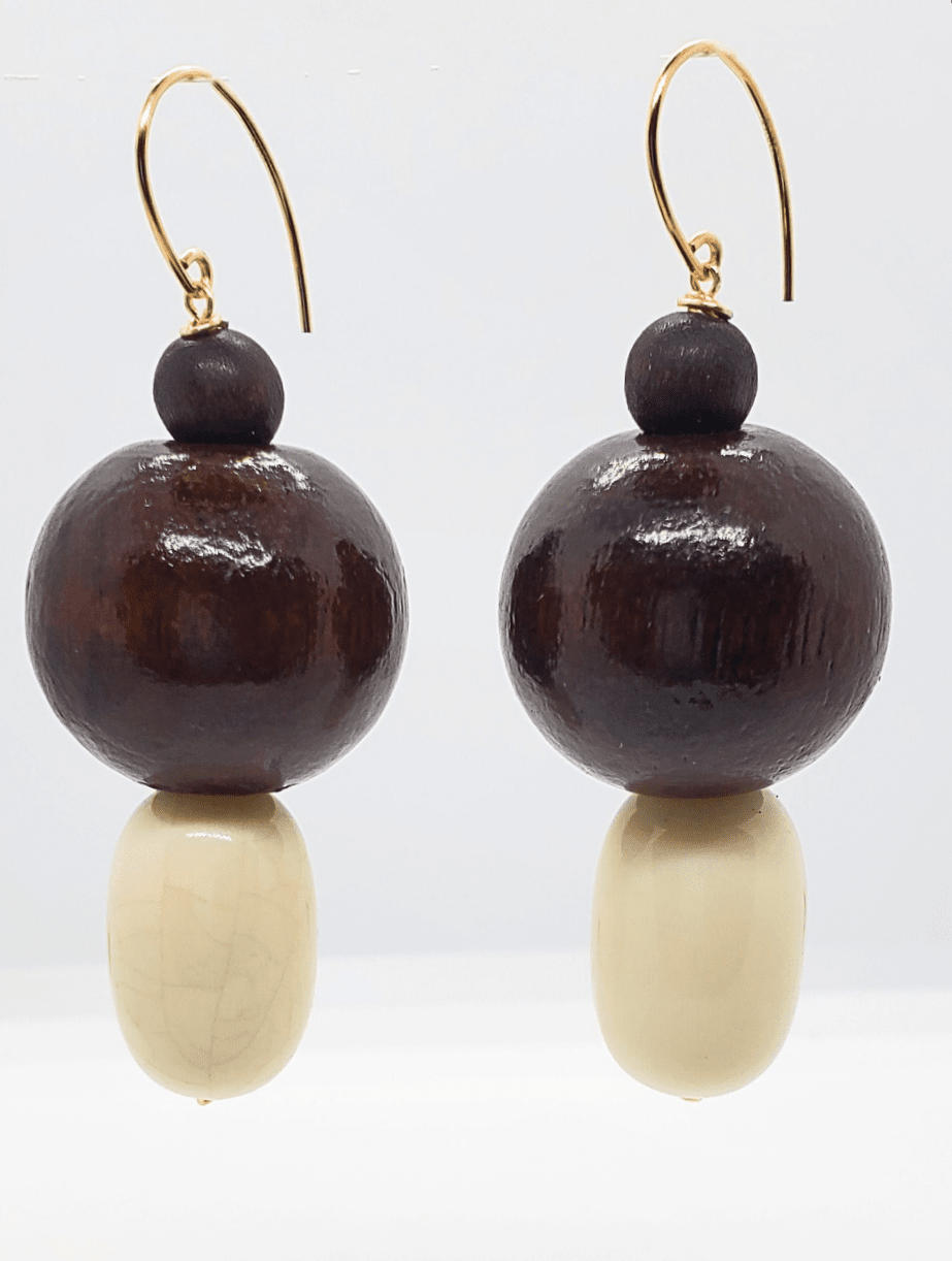 Picture of Chocolate Cream Dangles made by Jiana Deon, handmade earrings, earring for women