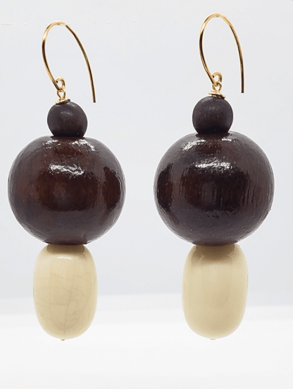 Picture of Chocolate Cream Dangles made by Jiana Deon, handmade earrings, earring for women