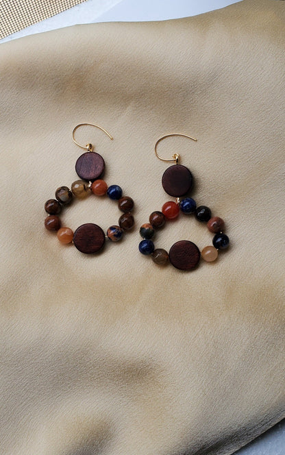 Color Coin Dangle Earrings